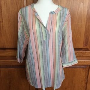 Tahari Brand Tunic 3/4 Sleeve 1X